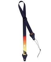 Ortega Guitars OUS-SUN hoogwaardige ukelele nylon riem Sundown design 3,7 cm breed 135 cm lang
