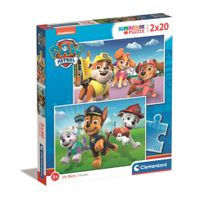 Clementoni Supercolor Puzzel Paw Patrol 2x20 Stukjes - thumbnail