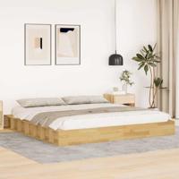 vidaXL Bedframe zonder matras 180x200 cm massief hout eiken, slaapkamermeubels, bedbodem, tweepersoonsbed, bed, bedstee, houten bed