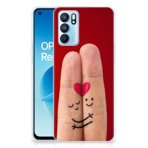 OPPO Reno 6 5G Silicone Back Cover Liefde - Origineel Romantisch Cadeau