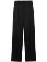 Burberry pantalon évasé à plis marqués - Noir