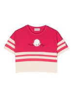 Moncler Enfant t-shirt à slogan brodé - Rose