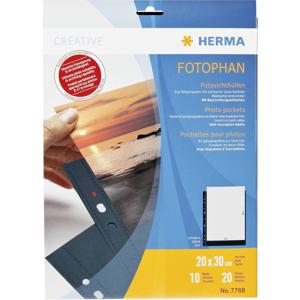 Herma 7788 7788 Fotohoezen Zwart, Transparant 20 x 30 cm