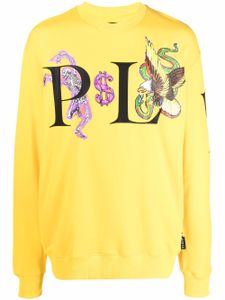 Philipp Plein sweat en coton à imprimé graphique - Jaune