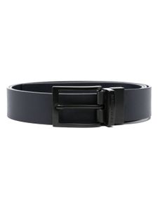 Emporio Armani ceinture en cuir à design réversible - Bleu