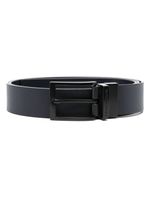 Emporio Armani ceinture en cuir à design réversible - Bleu - thumbnail