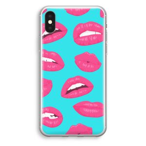 Bite my lip: iPhone X Transparant Hoesje