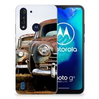 Motorola Moto G8 Power Lite Siliconen Hoesje met foto Vintage Auto - thumbnail