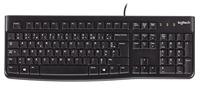 Logitech K120 Bedraad Toetsenbord voor Windows, USB Plug-and-Play, Volledig Formaat, Morsbestendig, Gebogen Spatiebalk, Compatibel met PC, Laptop, AZERTY Belgische layout