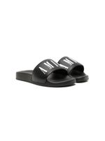 AMIRI KIDS logo-print pool slides - Noir - thumbnail