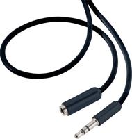 SpeaKa Professional SP-7870692 Jackplug Audio Verlengkabel [1x Jackplug male 3,5 mm - 1x Jackplug female 3,5 mm] 1.50 m Zwart SuperSoft-mantel - thumbnail