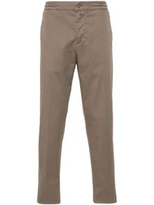 Kiton pantalon fuselé à lien de resserrage - Marron