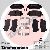 Remblokkenset, schijfrem ZIMMERMANN, u.a. fÃ¼r Mazda