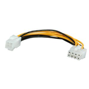 ROLINE Interne Stroom Adapterkabel, 8 pin PCI Express-connector - P4 connector, 0,15 m