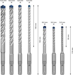 Bosch Accessories EXPERT SDS plus-7X 2608900195 Hamerboor 7-delig 5.0 mm, 6.0 mm, 8.0 mm, 6.0 mm, 8.0 mm, 10.0 mm, 12.0 mm SDS-Plus 7 stuk(s)