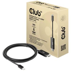 club3D CAC-1187 DisplayPort-kabel Mini-displayport / HDMI Aansluitkabel Mini DisplayPort-stekker, HDMI-A-stekker 1.80 m Zwart