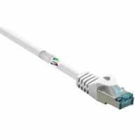 Renkforce RF-5043912 RJ45 Netwerkkabel, patchkabel CAT 6A S/FTP 10.00 m Wit Snagless, Vlambestendig 1 stuk(s)