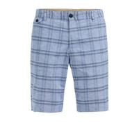 WE Fashion geruite straight fit chino short heavy blue