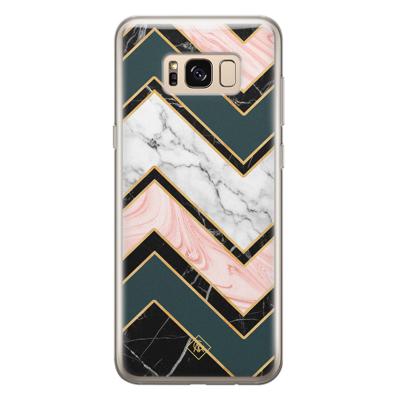 Samsung Galaxy S8 siliconen hoesje - Marmer triangles