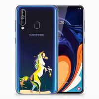 Samsung Galaxy A60 Telefoonhoesje met Naam Horse Color - thumbnail