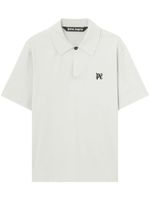 Palm Angels monogram-embroidered cotton polo shirt - Blanc