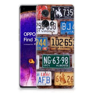 OPPO Find X5 Siliconen Hoesje met foto Kentekenplaten