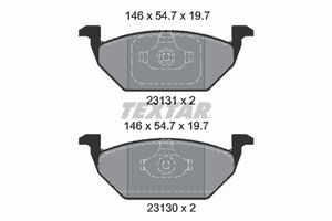 Remblokkenset, schijfrem TEXTAR, u.a. für Seat, VW, Audi, Skoda, Streetscooter