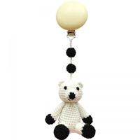 natureZOO kinderwagenhanger ijsbeer 20 cm wit