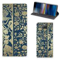 Sony Xperia 10 Plus Smart Cover Beige Flowers - thumbnail