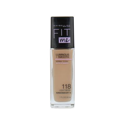 Maybelline Fit Me Luminous + Smooth Foundation - 118 Light Beige Maybelline Fit Me Luminous + Smooth Foundation - 118 Light Beige