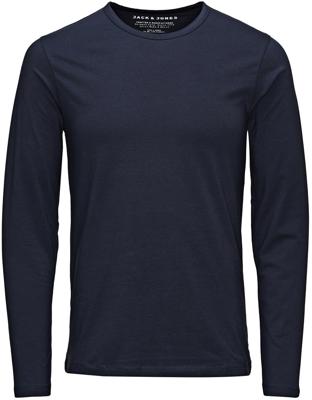 Jack and Jones T-shirt Lange Mouwen Navy C-Neck Casual