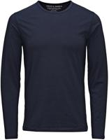 Jack and Jones T-shirt Lange Mouwen Navy C-Neck Casual