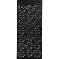 Creotime stickers voetballen 10 x 23 cm zwart