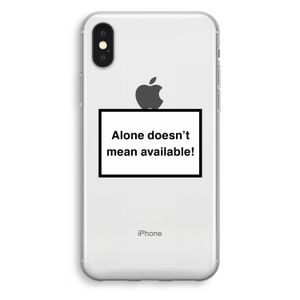 Alone: iPhone XS Transparant Hoesje