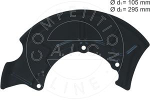 Dekplaat, remschijf AIC, Inbouwplaats: Vooras links, u.a. für Audi, Skoda, VW, Seat