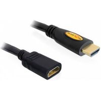 Delock 83080 Kabel High Speed HDMI met Ethernet - HDMI A male > HDMI A female 2 m - thumbnail