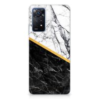 Xiaomi Redmi Note 11 Pro 5G TPU Siliconen Hoesje Marmer Wit Zwart - Origineel Cadeau Man