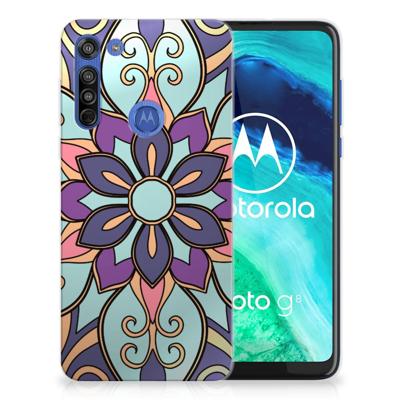 Motorola Moto G8 TPU Case Purple Flower Motorola Moto G8 TPU Case Purple Flower