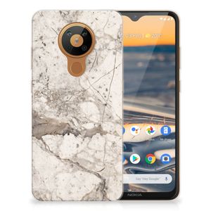 Nokia 5.3 TPU Siliconen Hoesje Marmer Beige