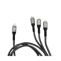 IWH USB-laadkabel USB-C, USB-micro-A bus, Apple Lightning stekker 1.2 m 019057