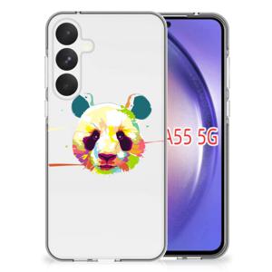 Samsung Galaxy A55 Telefoonhoesje met Naam Panda Color