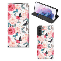 Samsung Galaxy S21 Plus Smart Cover Butterfly Roses - thumbnail