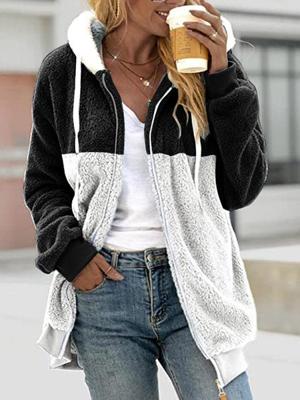 Fluff/Granular Fleece Fabric Casual Teddy Jacket