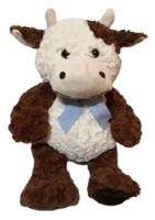 Jonotoys knuffel koe junior 60 cm pluche bruin/wit