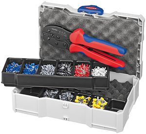 Knipex 97 90 23 97 90 23 Krimptang Adereindhulzen 0.25 tot 6 mm² Incl. assortiment adereindhulzen in koffer