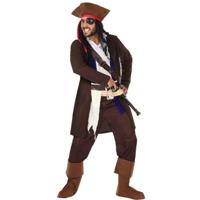 Atosa verkleedkleding kostuum - Piraten pak kapitein - heren - carnaval outfit - compleet - thumbnail