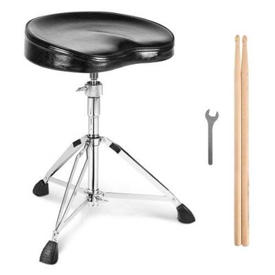 VEVOR Drumkruk, 540-670 mm in hoogte verstelbaar, gevoerde drumkruk met antislipvoetjes, 5A drumstokken, maximaal draagvermogen van 227 kg, 360° draaibare drumstoel voor drummers