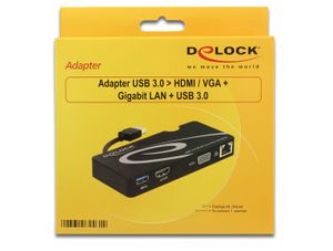 DeLOCK DeLOCK Adapter USB 3.0 > HDMI / VGA + Gigabit LAN + USB 3