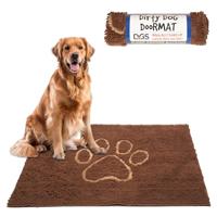 Dog Gone Smart Dirty Dog Deurmat, microvezel, super absorberend, machinewasbaar met antislip onderkant, groot, mokka-bruin