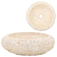 vidaXL Gootsteen 40x12 cm marmer crème